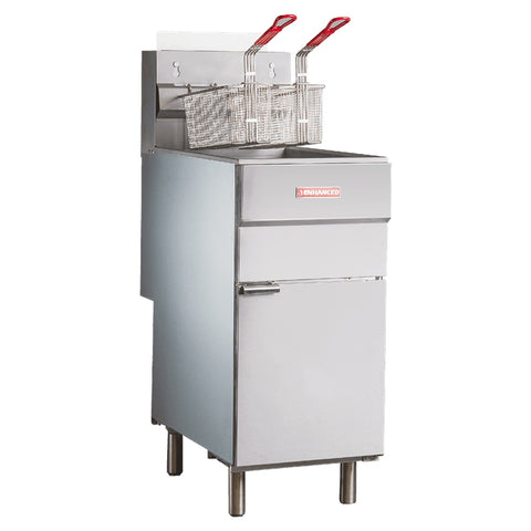 Enhanced Gas Equipment EGF-90-P 35-40 lb Liquid Propane Commercial Deep Fryer, 90,000 BTU