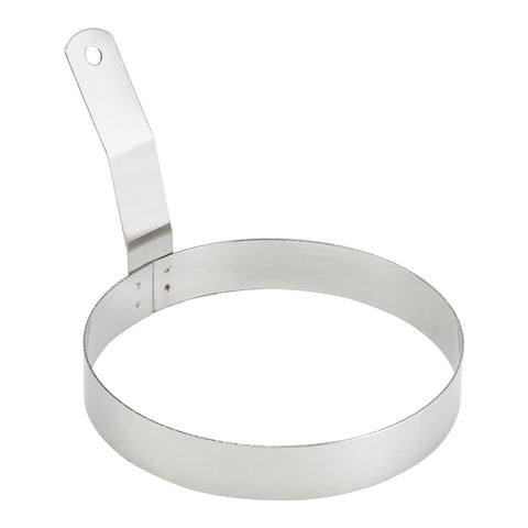 Winco EGR-6 6" Round Stainless Steel Egg Ring with Handle