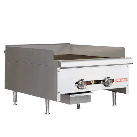 Enhanced Gas Equipment EHDG-24 | 24" Manual Gas Griddle, 60,000 BTU