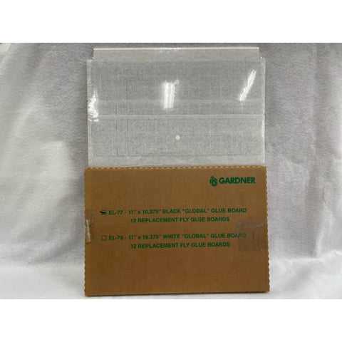 Gardner EL-77 Black "Global" Replacement Fly Glue Boards, 11" x 16.375\" 12-Pack