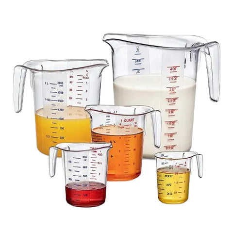 Cresco Resco EMC-5SET Enhanced Measuring Cup Set, 5-Piece, Clear