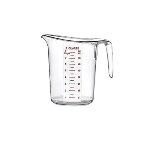 Cresco Resco EMC-8C Enhanced Measuring Cup, 8 Cup / 2 Qt. / 2000 ml, Clear Plastic