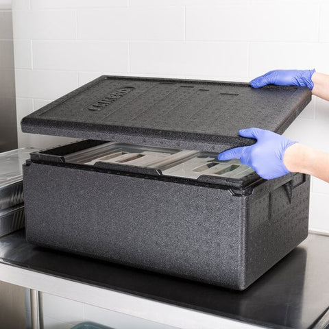 Cambro EPP160SW110 Cam GoBox Full-Size Top Loading EPP Insulated Food Pan Carrier, Black