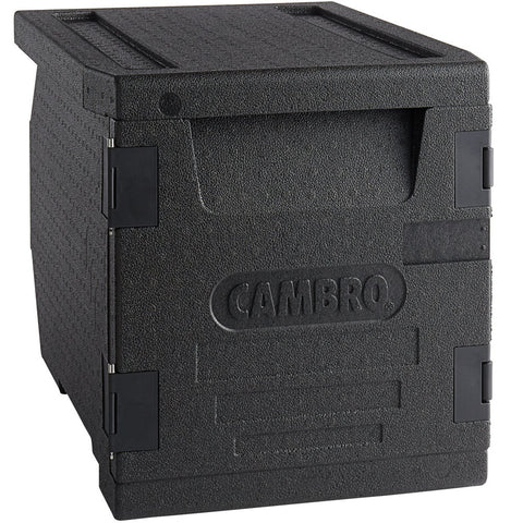 Cambro EPP300SW110 Cam GoBox Black Front-Loading EPP Insulated Food Pan Carrier