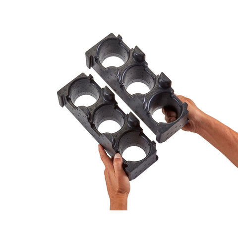 Cambro EPPBEVH5110 Cam GoBox Beverage Holder, 3-Compartment Insulated Cup Carrier