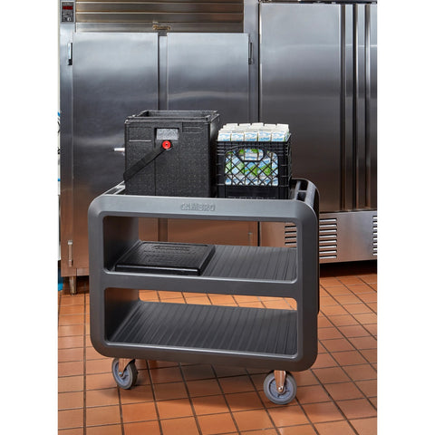 Cambro EPPMBWSTSW110 Cam GoBox Insulated Milk Crate Carrier with Strap (Black)