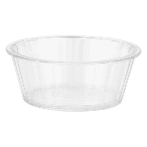G.E.T. Enterprises ER-020-CL 2 oz. Clear Fluted SAN Plastic Ramekin