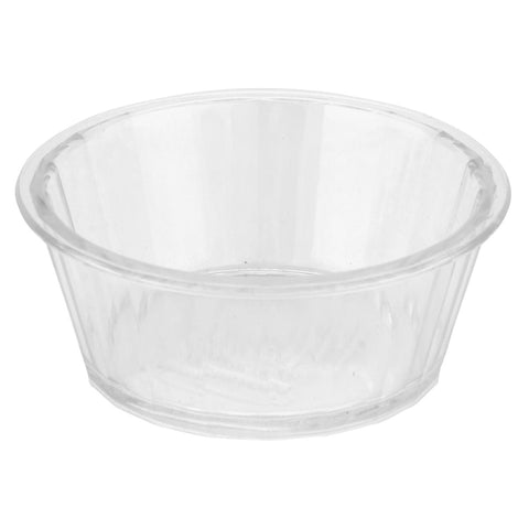 G.E.T. Enterprises ER-020-CL 2 oz. Clear Fluted SAN Plastic Ramekin