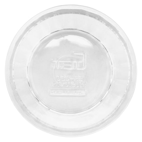 G.E.T. Enterprises ER-020-CL 2 oz. Clear Fluted SAN Plastic Ramekin