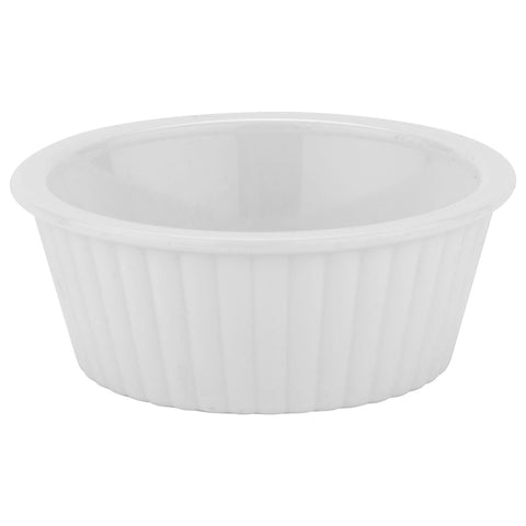 GET Enterprises ER-402-W 2 oz. White Fluted Melamine Ramekin