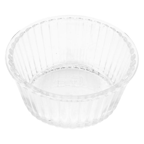 GET Enterprises ER-404-CL 4 oz. Clear Fluted SAN Ramekin, 3.75" dia. x 1.5" Deep