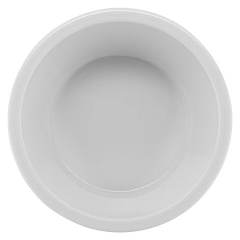 G.E.T. Enterprises ER-404-W 4 oz. White Fluted SAN Plastic Ramekin
