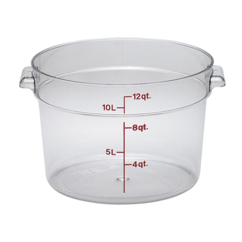 Cresco Resco ERC12C 12 Qt Clear Round Polycarbonate Food Storage Container