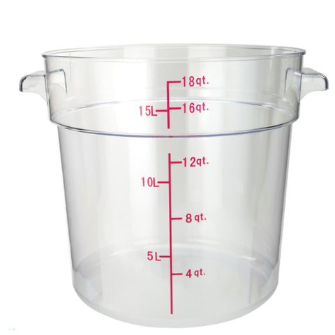 Cresco Resco ERC18C 18 Qt Clear Round Polycarbonate Food Storage Container