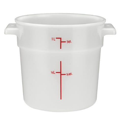 Cresco Resco ERC1T Round Food Storage Container, 1 Qt, Translucent