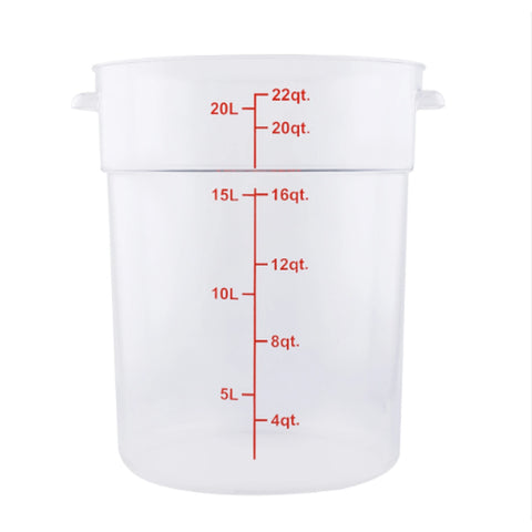 Cresco Resco ERC22T Round Food Container 22 Qt Translucent