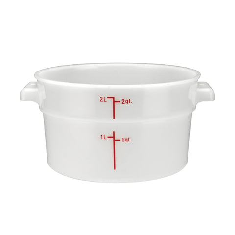 Cresco Resco Smallwares ERC2T 2 Qt. Translucent Round Food Container