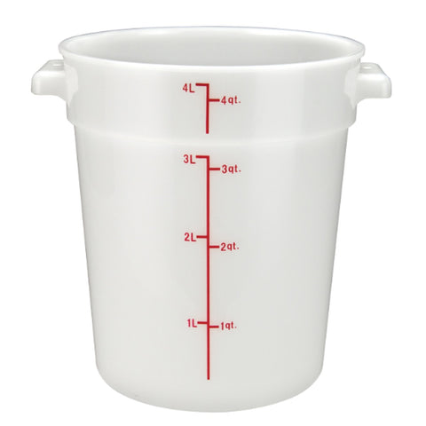 Cresco Resco ERC4T Round Food Container, 4 Qt, Translucent