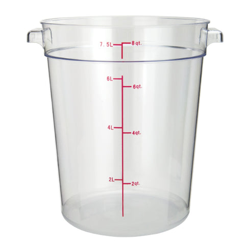 Cresco Resco ERC8C 8 Qt Clear Round Polycarbonate Food Storage Container