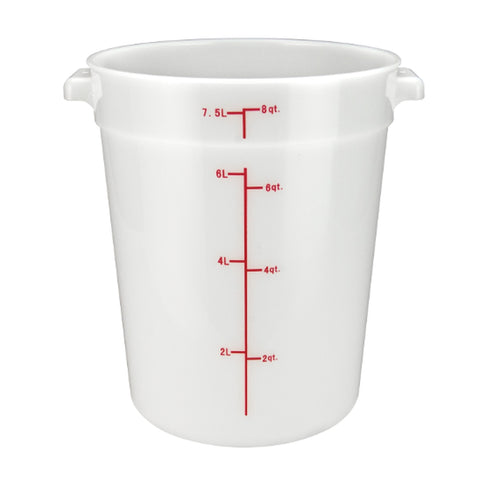Cresco Resco ERC8T Round Food Container, 8 Qt, Translucent