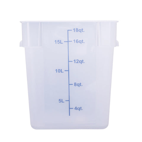 Cresco Resco Smallwares ESC18T 18 Qt. Square Translucent Food Storage Container