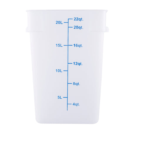 Cresco Resco ESC22T 22 Qt. Square Translucent Food Storage Container