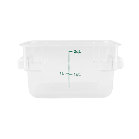 Cresco Resco ESC2C 2 Qt. Square Clear Polycarbonate Food Storage Container