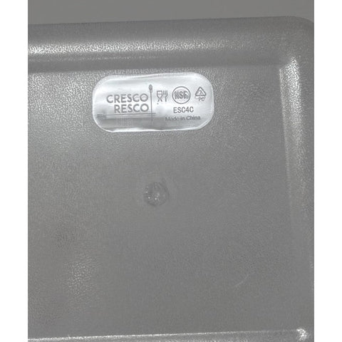 Cresco Resco ESC6C 6 Qt. Square Clear Polycarbonate Food Storage Container