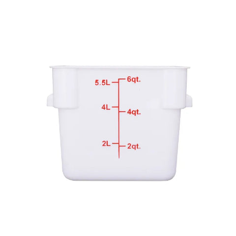 Cresco Resco ESC6T 6 Qt. Square Translucent Food Storage Container