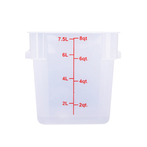 Cresco Resco ESC8T 8 Qt. Square Translucent Food Storage Container
