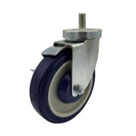 Enhanced Parts & Accessories ET11Z-513-P2-1-1 5" Universal Thread Swivel Caster with Brake, Set of 4