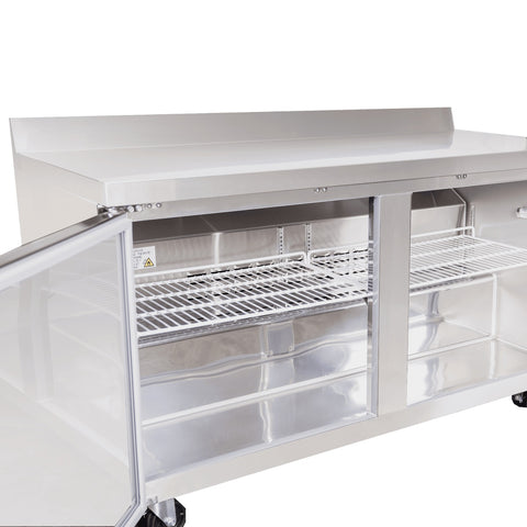 Enhanced Refrigeration EWT-60R-HC Enhanced 60" Two-Door Worktop Refrigerator