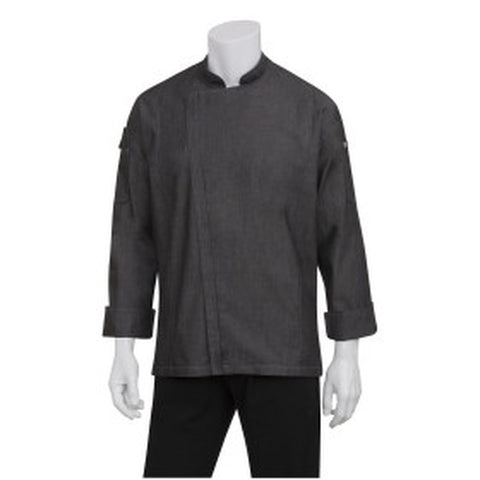 Chef Works EXDZ001BLKM Gramercy Men's Chef Coat, Black
