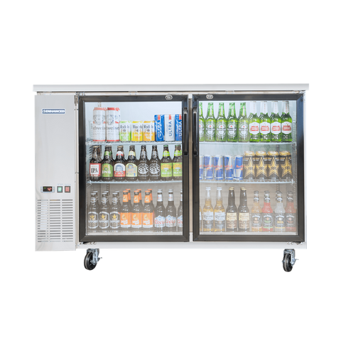 EBB-24-48GSS-HC Enhanced 48" Back Bar Cooler w/ Glass Doors-Enhanced Refrigeration