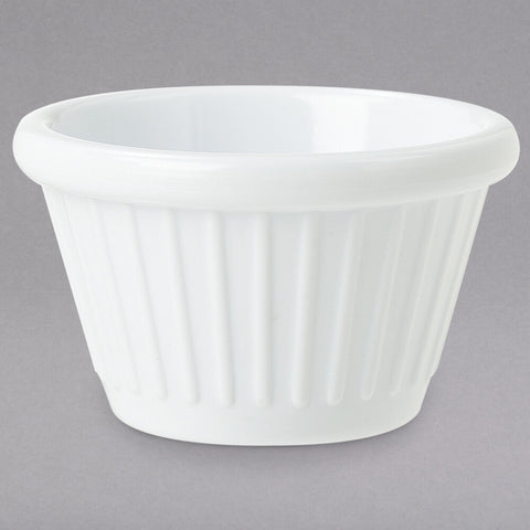 G.E.T. Enterprises F-615-W 1.5 oz. White Fluted Melamine Ramekin