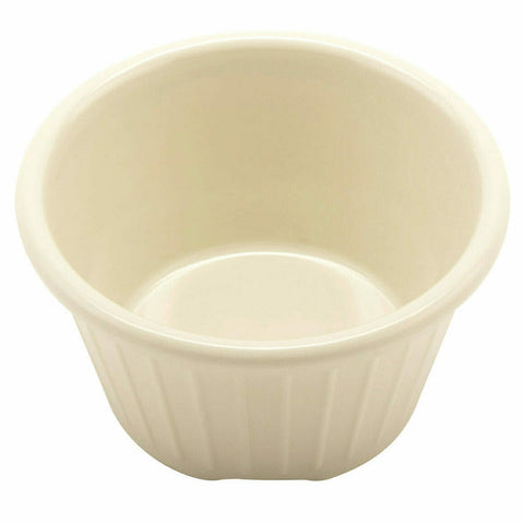 G.E.T. Enterprises F-645-IV 4 oz. Ivory Fluted Melamine Ramekin