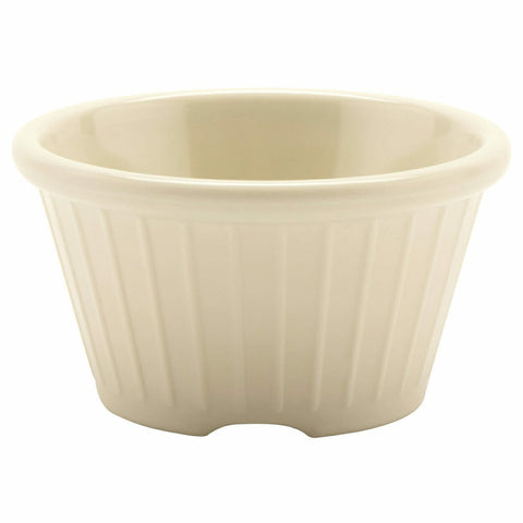 G.E.T. Enterprises F-645-IV 4 oz. Ivory Fluted Melamine Ramekin