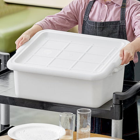 Tablecraft Products F1531 White Polypropylene Freezer Safe Bus Tub Lid