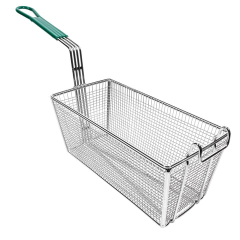 Winco FB-30 Fry Basket, Nickel-Plated Wire with Coated Handle (13.25 x 6.5 x 5.88 in)