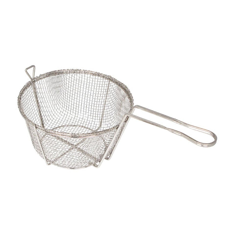 Winco FBR-9 Round Wire Fry Basket, 9-1/2 in Diameter, 4mm Mesh