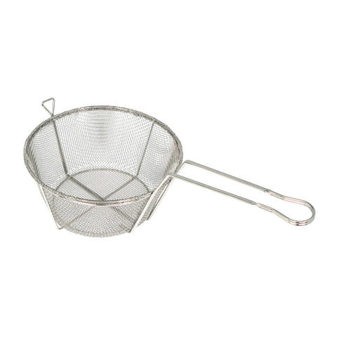 Winco FBRS-9 Round Mesh Wire Fry Basket (9.5 in Dia)