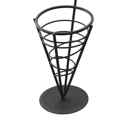 American Metalcraft FFB59 Wrought Iron Conical French Fry Basket, Black, 5" x 9"