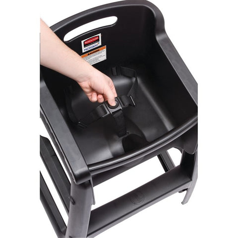 Rubbermaid FG781408PLAT Sturdy Chair Platinum Restaurant High Chair without Wheels