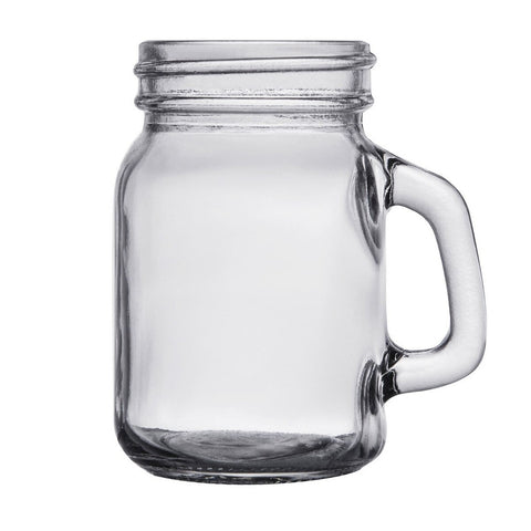 TableCraft Products FLBEER4 4.5 oz Square Mason Jar Glass