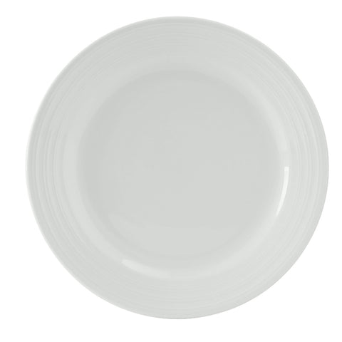 Tuxton China FPA-062 6 1/4" Round Pacifica Bright White Embossed Porcelain Plate