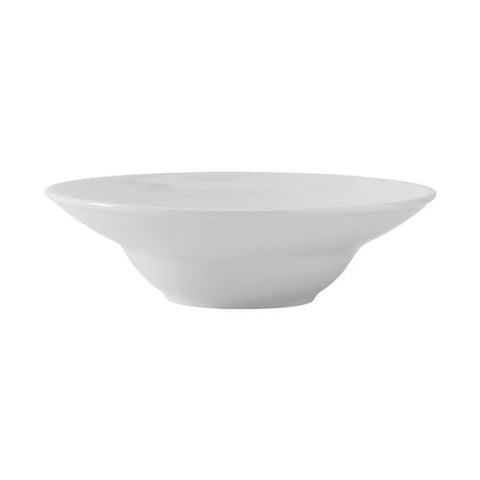 Tuxton China FPD-087 Pacifica 10.5 oz Round Embossed Rim Soup Bowl, Porcelain White