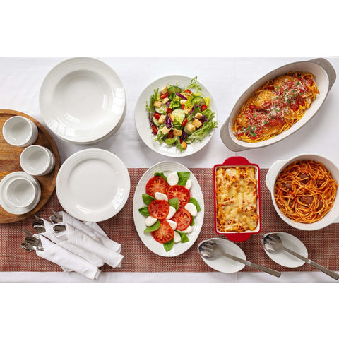 Tuxton China FPD-106 Pacifica Pasta Bowl, 43 oz., Porcelain White