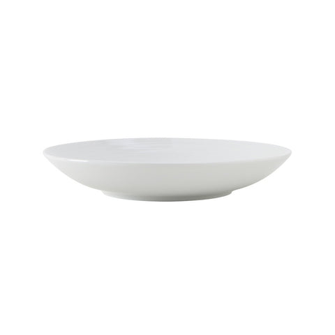 Tuxton China FPD-113 Pacifica 53 oz. Bright White Embossed Porcelain Round Pasta Bowl
