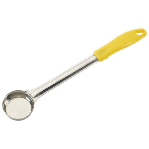 Winco FPS-1 1 oz Solid Stainless Steel Food Portioner with Yellow Handle
