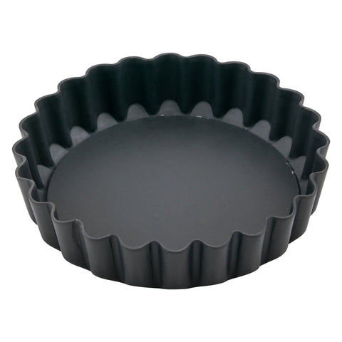 Winco FQP-4 4" Non-Stick Aluminized Carbon Steel Quiche and Tart Pan